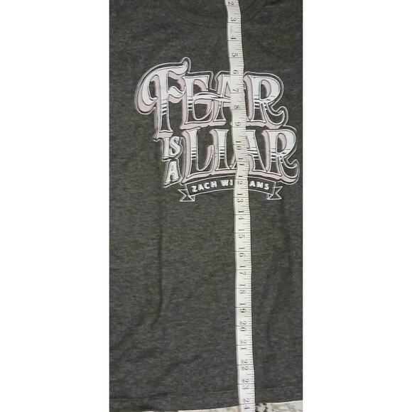 Bella+Canvas Zach Williams Fear is a Liar in Grey Ladies Tee Sz S Soft Cotton - Picture 5 of 8